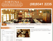 Tablet Screenshot of fortunachinese.com.au